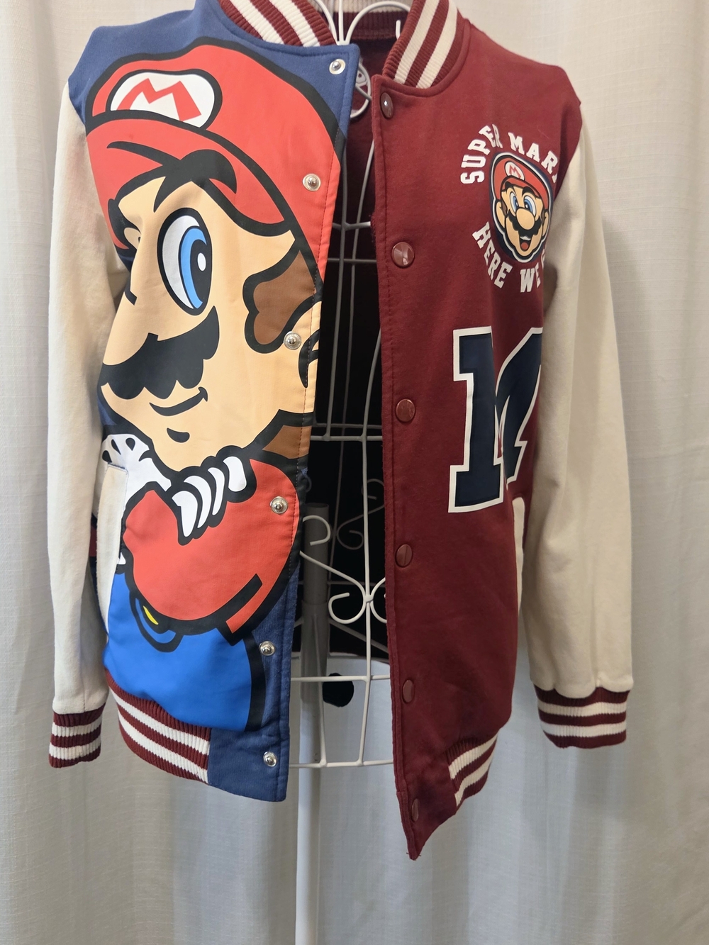 Nintendo Varsity Jacket - Red & Cream Gamer Letterman One Of A Kind